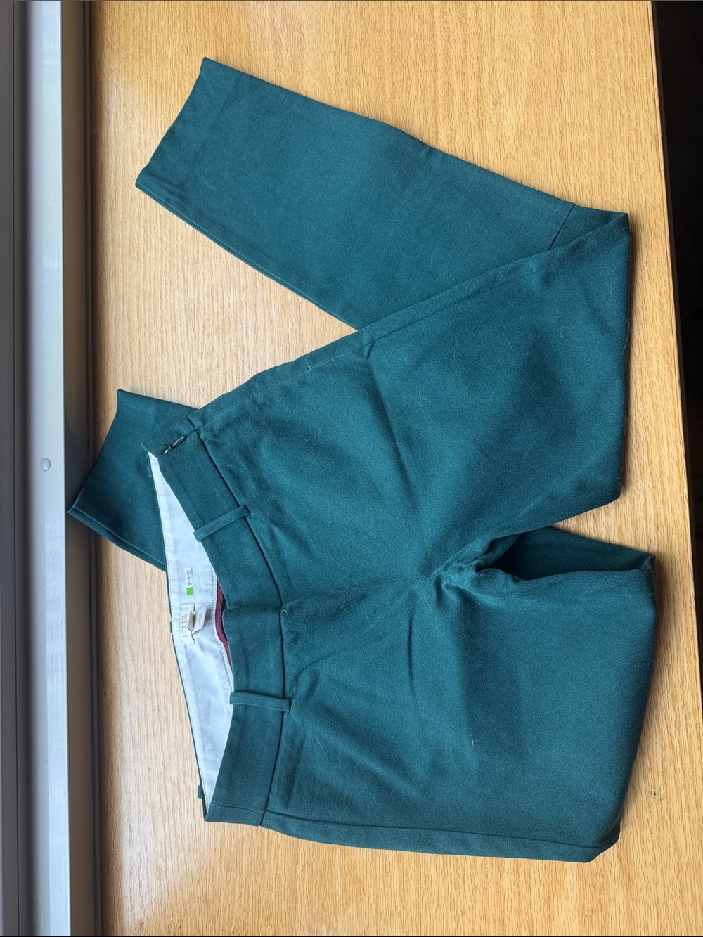J. Crew womens dark green work pants professional trousers slacks size 0 stretch